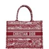 Christian Dior Burgundy Toile De Jouy Stripes Medium Book Tote -Online Bag Store D FN 230718 1 01