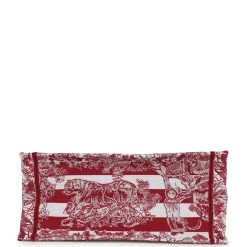 Christian Dior Burgundy Toile De Jouy Stripes Medium Book Tote -Online Bag Store D FN 230718 1 06