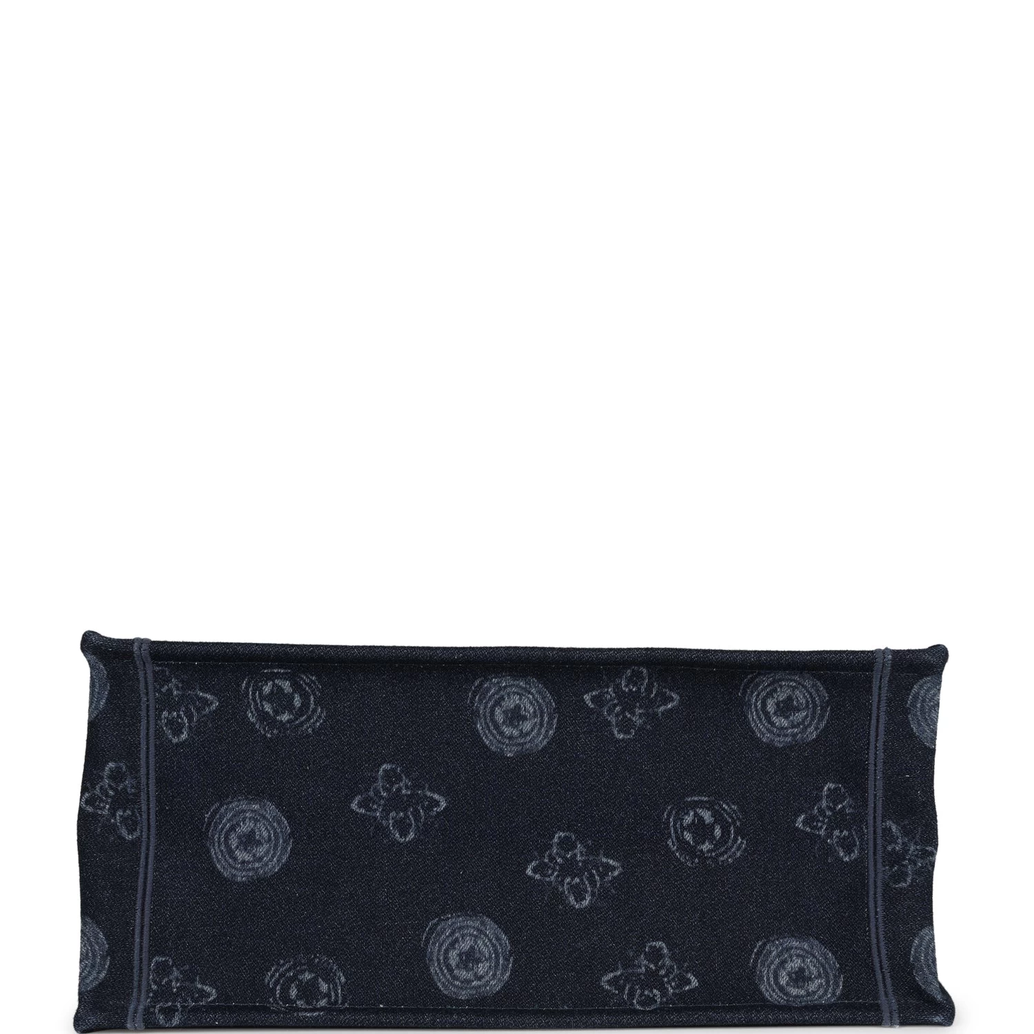 Christian Dior Blue Flower Embroidered Denim Small Book Tote 8 Christian Dior Blue Flower Embroidered Denim Small Book Tote - Image 6