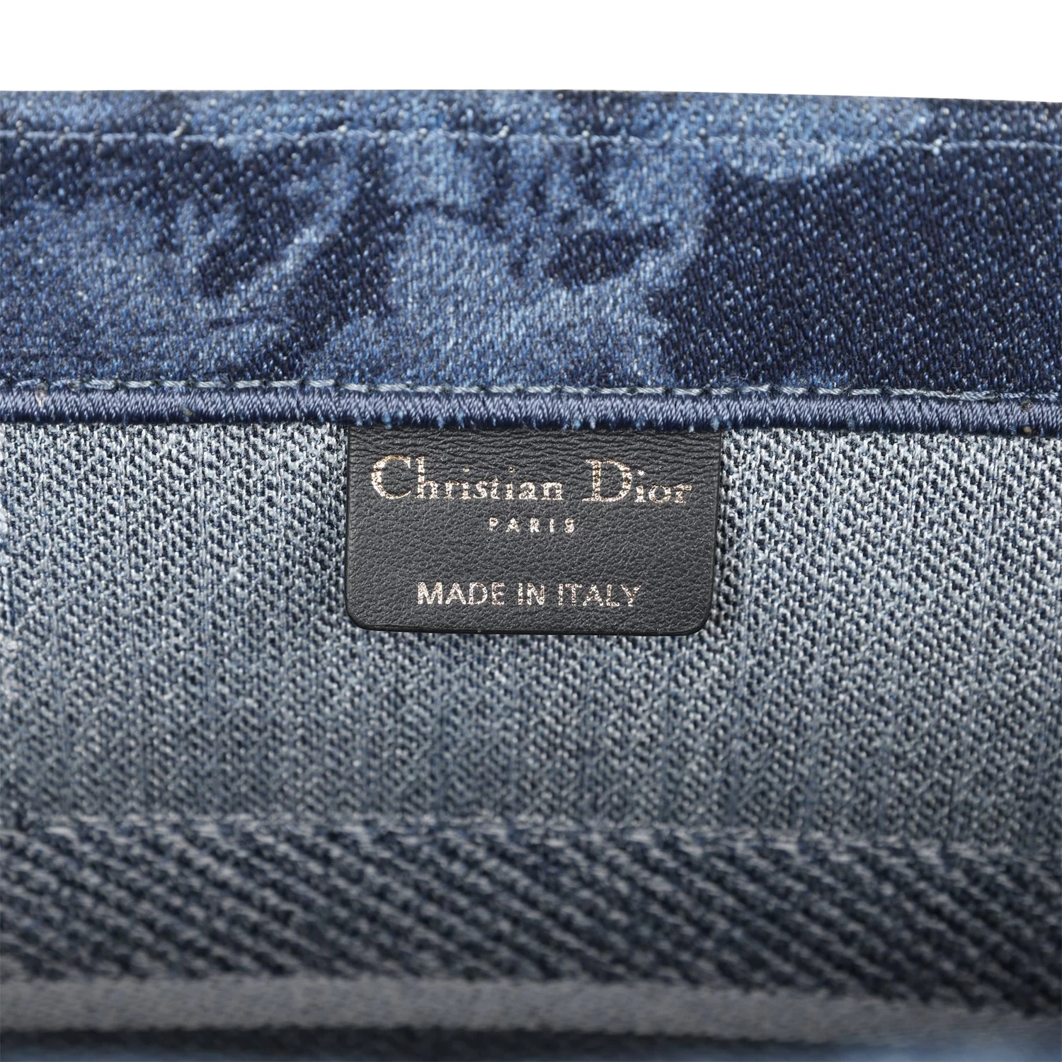 Christian Dior Blue Flower Embroidered Denim Small Book Tote 10 Christian Dior Blue Flower Embroidered Denim Small Book Tote - Image 8