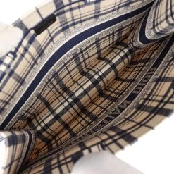 Christian Dior Blue And White Canvas Check'n' Large Book Tote -Online Bag Store D FN 230725 2 07