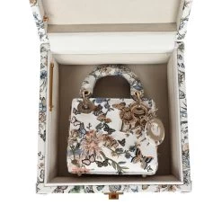 Christian Dior Micro Lady Dior With Small Trunk Multicolor Embroidered Calfskin Light Gold Hardware