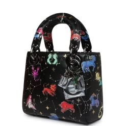 Christian Dior Mini Lady Dior Zodiac Pixel Black Calfskin Ruthenium Hardware -Online Bag Store D FN 231218 1 DY 03