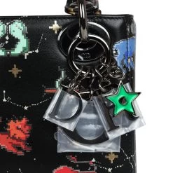 Christian Dior Mini Lady Dior Zodiac Pixel Black Calfskin Ruthenium Hardware -Online Bag Store D FN 231218 1 DY 08