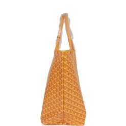 Goyard Goyardine Yellow St. Louis GM Tote Bag Palladium Hardware -Online Bag Store G FN 012423 4 03