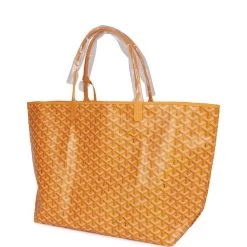 Goyard Goyardine Yellow St. Louis GM Tote Bag Palladium Hardware -Online Bag Store G FN 012423 4 05