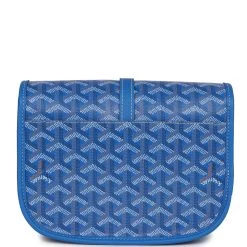Goyard Goyardine Blue Belvedere PM Bag Palladium Hardware 14 Goyard Goyardine Blue Belvedere PM Bag Palladium Hardware -Online Bag Store G FN 0817 1 MM 05