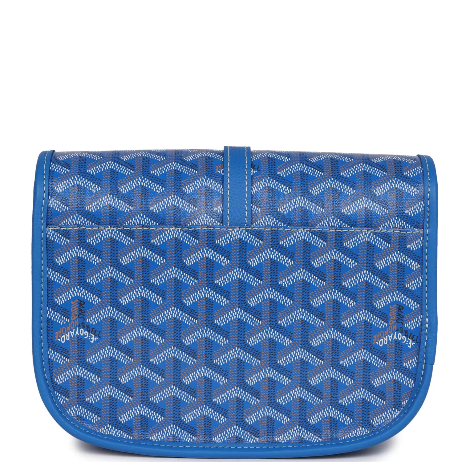 Goyard Goyardine Blue Belvedere PM Bag Palladium Hardware 6 Goyard Goyardine Blue Belvedere PM Bag Palladium Hardware - Image 4