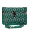 Goyard Goyardine Green Cassette Trunk Clutch/Shoulder Bag Palladium Hardware 2 Goyard Goyardine Green Cassette Trunk Clutch/Shoulder Bag Palladium Hardware -Online Bag Store G FN 092122 1 RT 01