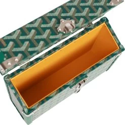 Goyard Goyardine Green Cassette Trunk Clutch/Shoulder Bag Palladium Hardware -Online Bag Store G FN 092122 1 RT 09