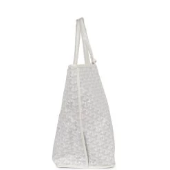 Goyard Goyardine White Anjou GM Reversible Tote Bag Silver Hardware -Online Bag Store G FN 230223 4 04