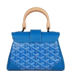 Goyard Saigon Souple Mini Bag Sky Blue Goyardine Palladium Hardware -Online Bag Store G FN 230306 1 05