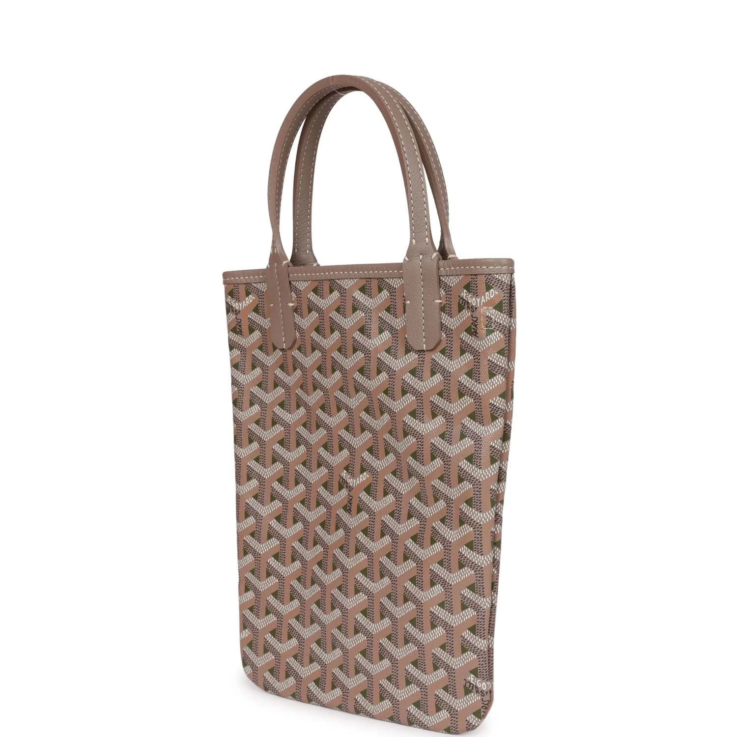 Goyard Goyardine Green Poitiers Claire-Voie Mini Tote Bag Palladium Hardware 5 Goyard Goyardine Green Poitiers Claire-Voie Mini Tote Bag Palladium Hardware - Image 3