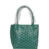 Goyard Goyardine Green Anjou Mini Reversible Tote Bag Palladium Hardware -Online Bag Store G FN 230627 1 01