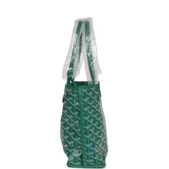 Goyard Goyardine Green Anjou Mini Reversible Tote Bag Palladium Hardware -Online Bag Store G FN 230627 1 04