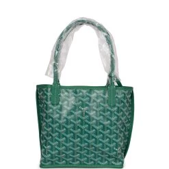 Goyard Goyardine Green Anjou Mini Reversible Tote Bag Palladium Hardware -Online Bag Store G FN 230627 1 05