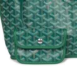 Goyard Goyardine Green Anjou Mini Reversible Tote Bag Palladium Hardware -Online Bag Store G FN 230627 1 06