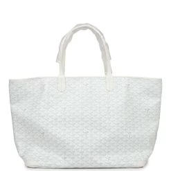Goyard Goyardine White Artois GM Tote Bag Palladium Hardware