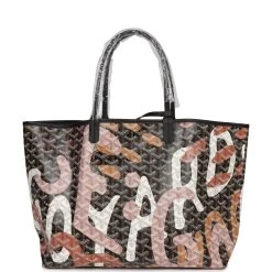 Goyard Limited Edition Black And Pink Goyardine Canvas Lettres Camouflage St. Louis PM Tote Bag Palladium Hardware -Online Bag Store G FN 230710 2 05