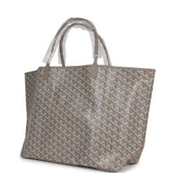 Goyard Goyardine Greige And Blue St. Louis GM Tote Bag Palladium Hardware 12 Goyard Goyardine Greige And Blue St. Louis GM Tote Bag Palladium Hardware -Online Bag Store G FN 230712 3 03