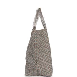Goyard Goyardine Greige And Blue St. Louis GM Tote Bag Palladium Hardware 13 Goyard Goyardine Greige And Blue St. Louis GM Tote Bag Palladium Hardware -Online Bag Store G FN 230712 3 04