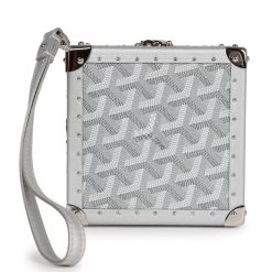Goyard Dé Trunk Bag Metallic Silver Goyardine Palladium Hardware -Online Bag Store G FN 230714 1 JJ 04