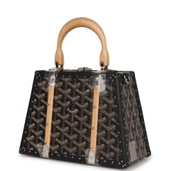 Goyard Saigon Mini Trunk Bag Black Goyardine Palladium Hardware 18 Goyard Saigon Mini Trunk Bag Black Goyardine Palladium Hardware -Online Bag Store G FN 230714 2 JJ 03