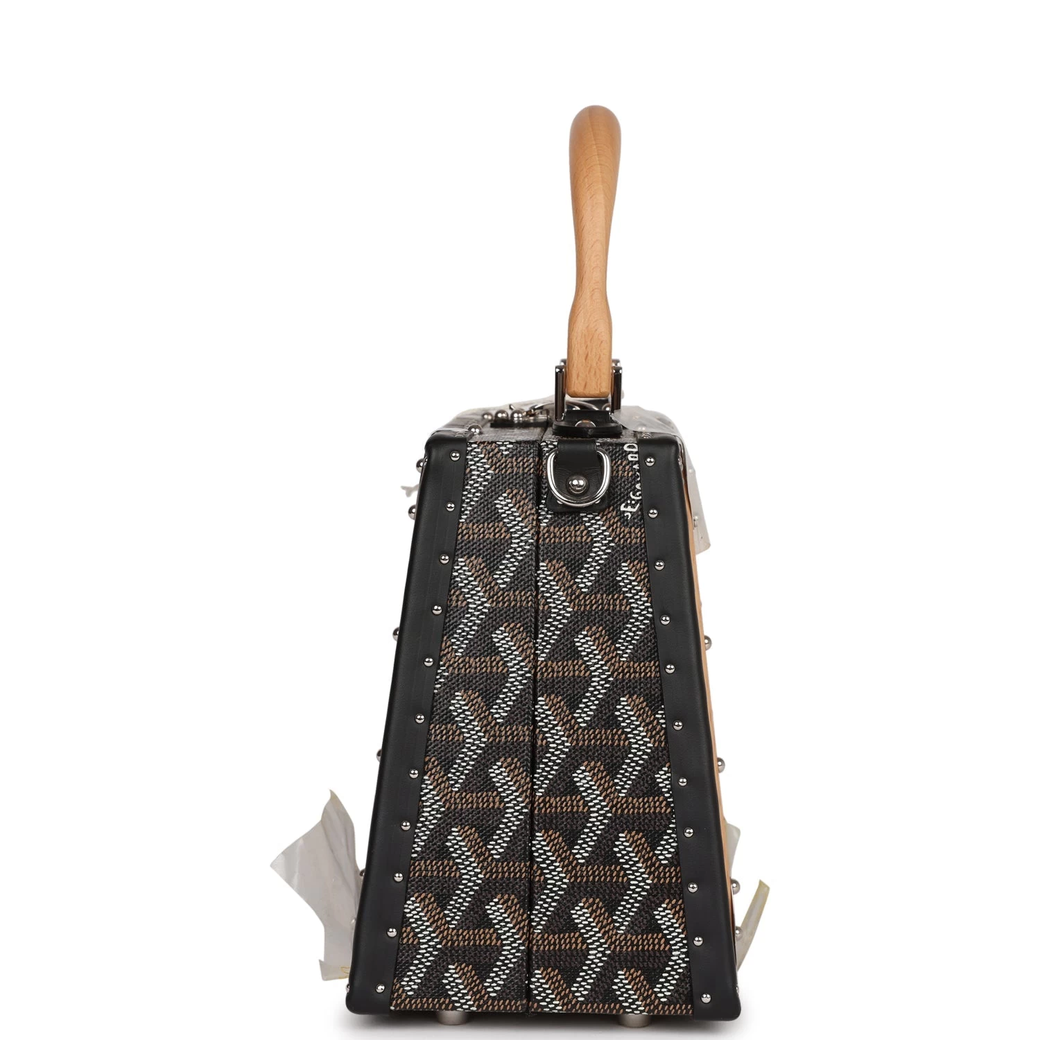 Goyard Saigon Mini Trunk Bag Black Goyardine Palladium Hardware 5 Goyard Saigon Mini Trunk Bag Black Goyardine Palladium Hardware - Image 3