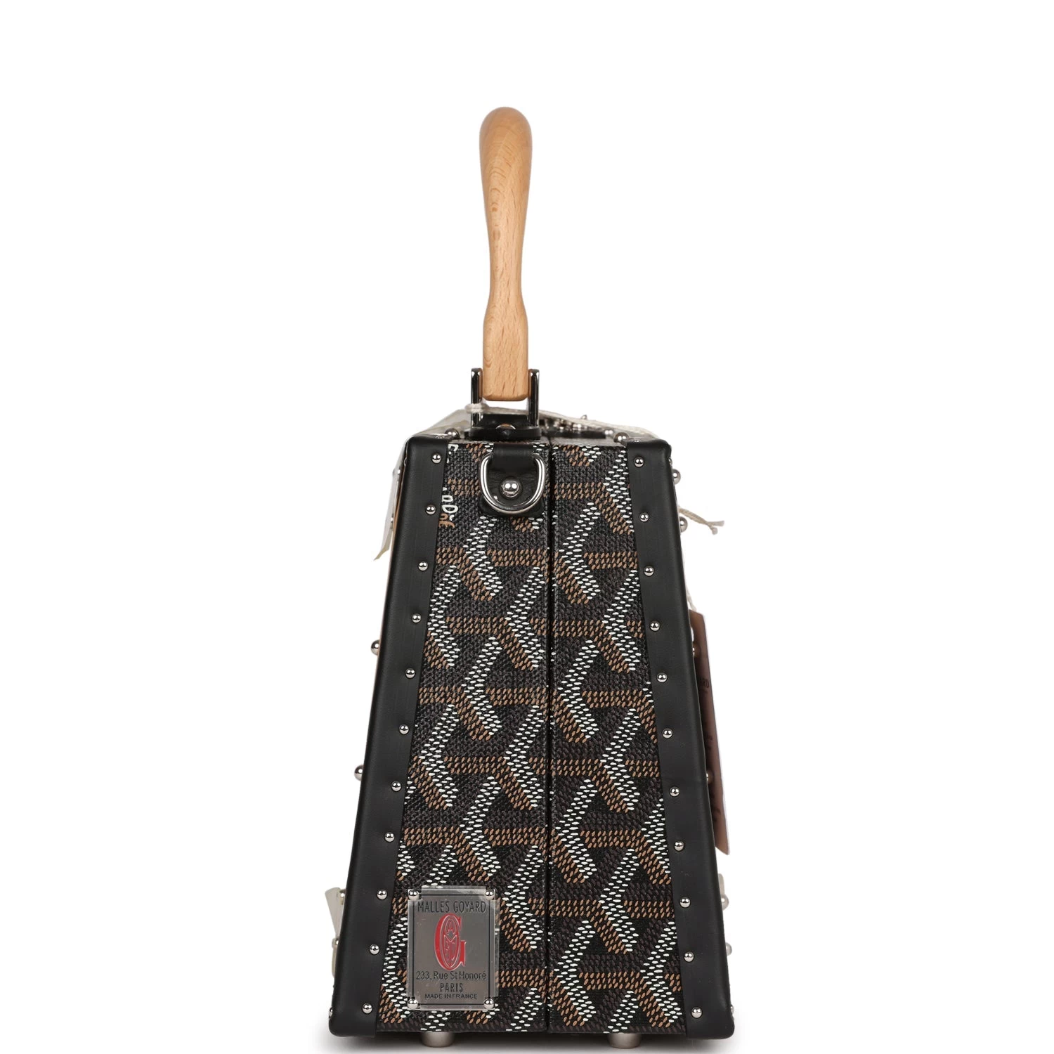 Goyard Saigon Mini Trunk Bag Black Goyardine Palladium Hardware 7 Goyard Saigon Mini Trunk Bag Black Goyardine Palladium Hardware - Image 5