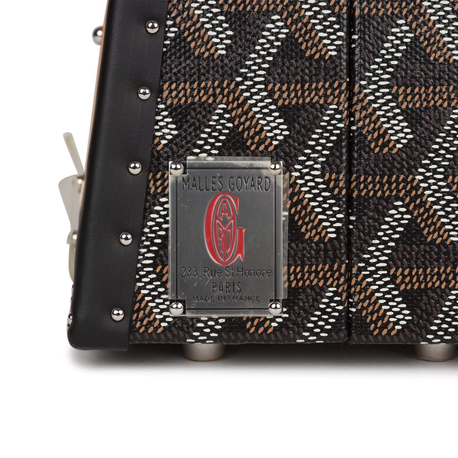 Goyard Saigon Mini Trunk Bag Black Goyardine Palladium Hardware 9 Goyard Saigon Mini Trunk Bag Black Goyardine Palladium Hardware - Image 7