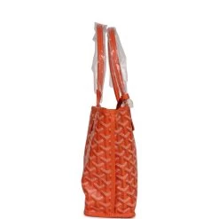 Goyard Goyardine Orange Anjou Mini Reversible Tote Bag Palladium Hardware -Online Bag Store G FN 230718 3 04
