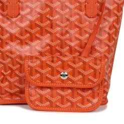 Goyard Goyardine Orange Anjou Mini Reversible Tote Bag Palladium Hardware -Online Bag Store G FN 230718 3 07