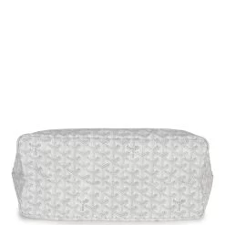 Goyard Goyardine White St. Louis PM Tote Bag Palladium Hardware -Online Bag Store G FN 230719 1 07