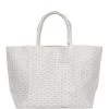 Goyard Goyardine White St. Louis GM Tote Bag Palladium Hardware -Online Bag Store G FN 230719 5 SS 01
