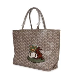Goyard Goyardine Greige Anjou PM Embroidered Bunny Khaki Bag Palladium Hardware -Online Bag Store G FN 230719 6 SS 04
