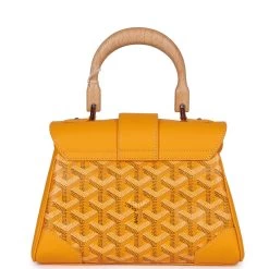 Goyard Saigon Souple Mini Bag Yellow Goyardine Palladium Hardware -Online Bag Store G FN 230728 1 RT 05