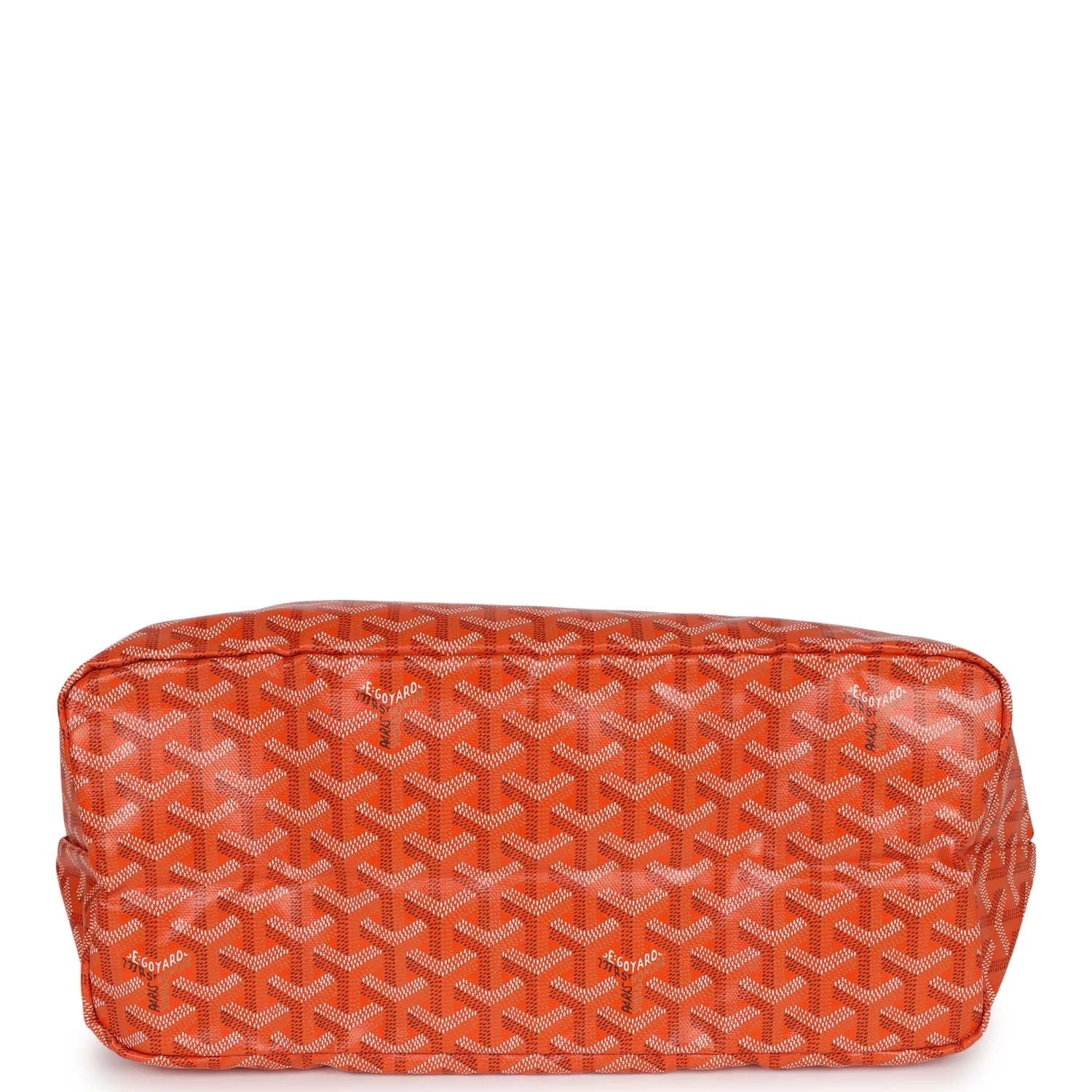 Goyard Goyardine Orange Hand-Painted Coeur Ruban St. Louis PM Tote Bag Palladium Hardware 9 Goyard Goyardine Orange Hand-Painted Coeur Ruban St. Louis PM Tote Bag Palladium Hardware - Image 7