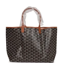 Goyard Goyardine Black And Brown Hand-Painted Bannière St. Louis PM Tote Bag Palladium Hardware -Online Bag Store G FN 230809 3 05