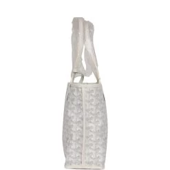 Goyard Goyardine Anjou White Mini Bag Palladium Hardware 13 Goyard Goyardine Anjou White Mini Bag Palladium Hardware -Online Bag Store G FN 230810 1 FL 04