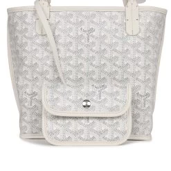 Goyard Goyardine Anjou White Mini Bag Palladium Hardware 16 Goyard Goyardine Anjou White Mini Bag Palladium Hardware -Online Bag Store G FN 230810 1 FL 06