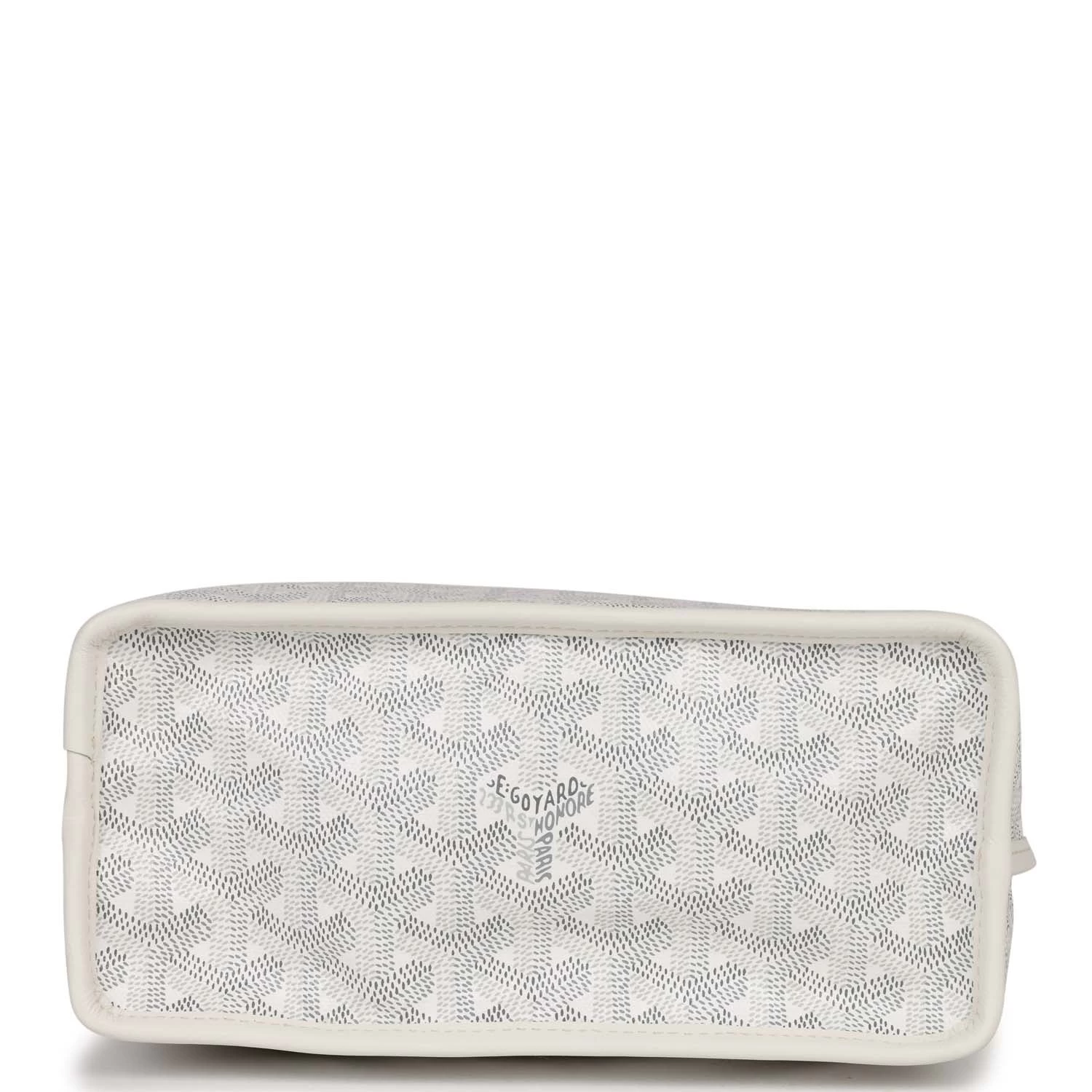 Goyard Goyardine Anjou White Mini Bag Palladium Hardware 9 Goyard Goyardine Anjou White Mini Bag Palladium Hardware - Image 7