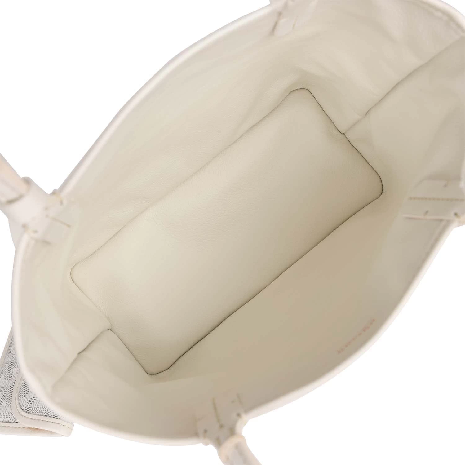 Goyard Goyardine Anjou White Mini Bag Palladium Hardware 10 Goyard Goyardine Anjou White Mini Bag Palladium Hardware - Image 8