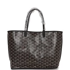 Goyard Goyardine Black Anjou PM Reversible Tote Bag Palladium Hardware -Online Bag Store G FN 230821 1 05