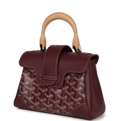 Goyard Saigon Souple Mini Burgundy Goyardine Palladium Hardware -Online Bag Store G FN 230825 1 03
