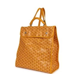 Goyard Saint Léger Backpack Yellow Goyardine Canvas Palladium Hardware -Online Bag Store G FN 230829 2 03