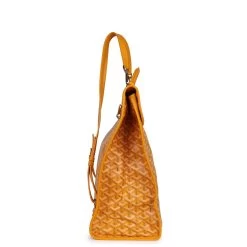 Goyard Saint Léger Backpack Yellow Goyardine Canvas Palladium Hardware -Online Bag Store G FN 230829 2 04