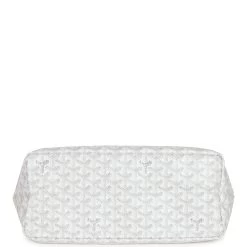 Goyard Goyardine White Hand-Painted Coeur Ruban St. Louis PM Tote Bag Palladium Hardware -Online Bag Store G FN 231018 1 AM 07