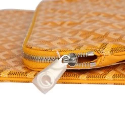 Goyard Sainte Marie GM Foldable Clutch Yellow Goyardine Canvas & Chevroches Calfskin Palladium Hardware -Online Bag Store G FN 231020 1 LP 05