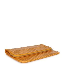 Goyard Sainte Marie GM Foldable Clutch Yellow Goyardine Canvas & Chevroches Calfskin Palladium Hardware -Online Bag Store G FN 231020 1 LP 06