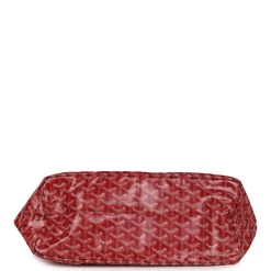 Goyard Goyardine Red St. Louis PM Tote Bag Palladium Hardware -Online Bag Store G FN 231108 3 06
